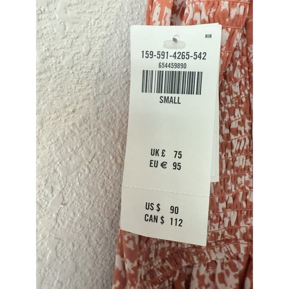 Abercrombie &‎ Fitch Midi Dress Smocked Milkmaid, Sweetheart, Romantic Sz Small - Picture 10 of 13